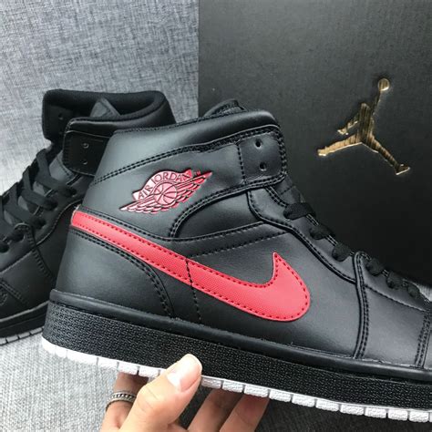 Jordan 1 Retro Mid Anthracite Gym Red Men's 